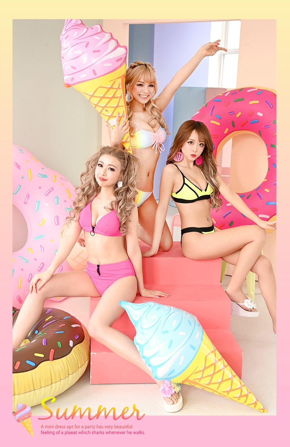 24時間キャバカワ 映え水着第2弾！COLORFUL SWIMWEAR | Rew ...